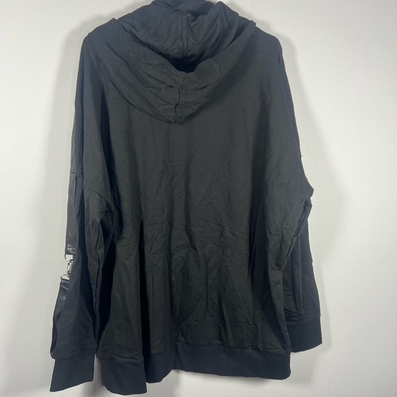 Killstar Orion Masked Strap clasp detail Sleeves emo goth unisex hoodie Large - Picture 11 of 11